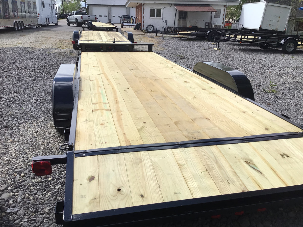 22’ tandem axle wood deck car hauler Farmersville Auto Sales & Trailers