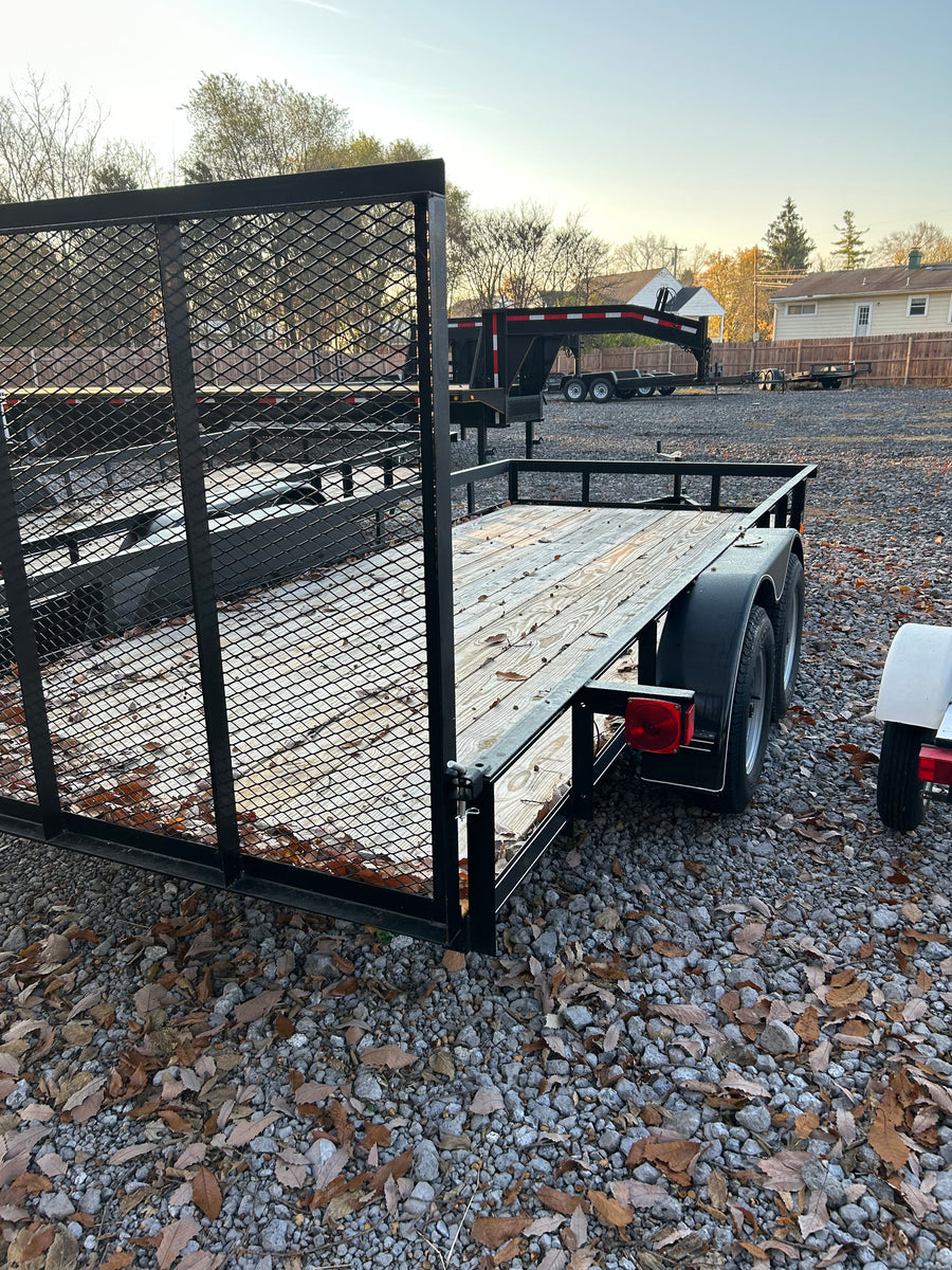16' Tandem Axle Utility Trailer With Brakes Farmersville Auto Sales