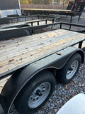 16' Tandem Axle Utility Trailer With Brakes